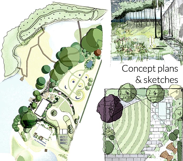 04 Concept Plan Sketches Right Garden Concept Illustrations